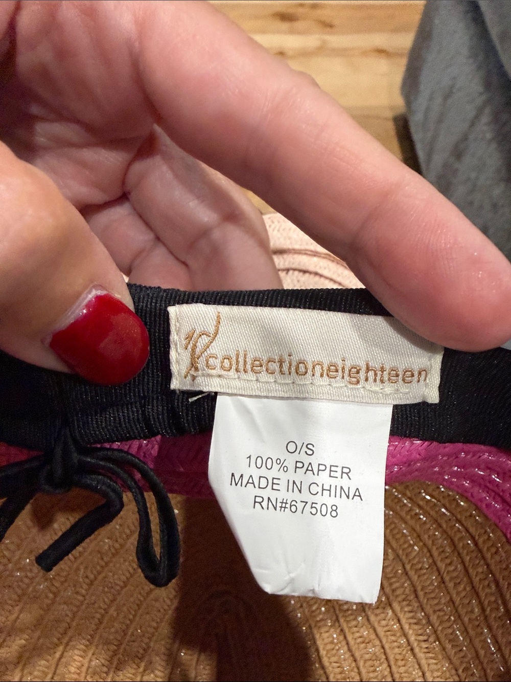 Collection Eighteen Sun Hat with Pink Band - Picture 2 of 5